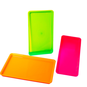 Bandeja Plástica - Autoclavable - Pequeña - Rosado Fluorescente Indusbello