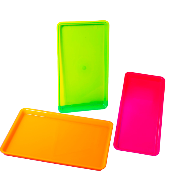 Bandeja Plástica - Autoclavable - Pequeña - Rosado Fluorescente Indusbello