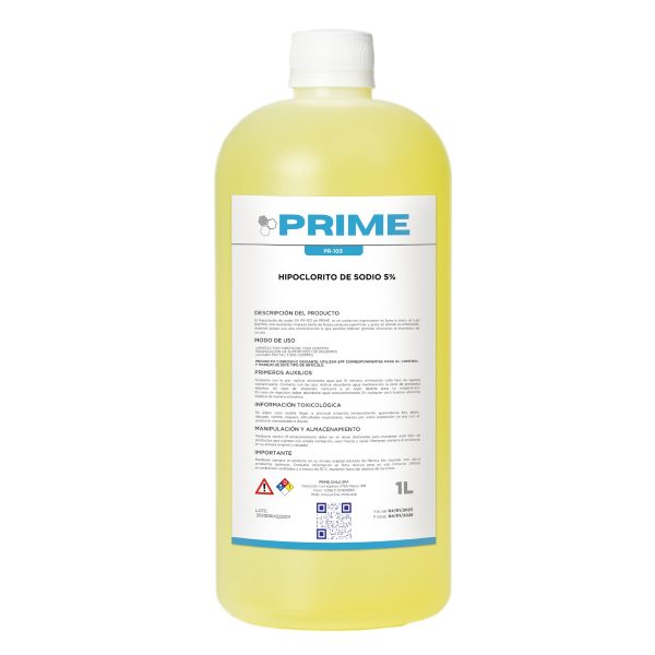 Hipoclorito de Sodio 5% 1 Lt. marca Prime
